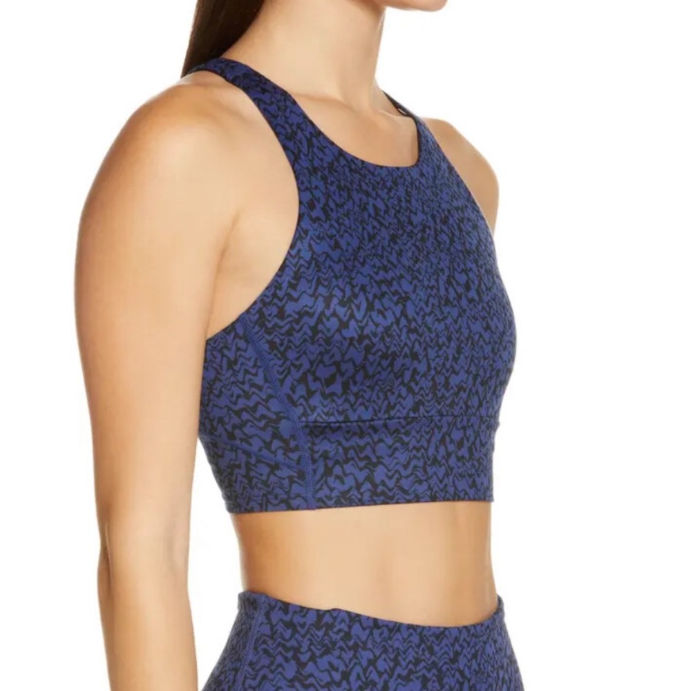 NWOT Zella Live In Racerback Sports Bra Size L | Blue Twilight Athletic Workout